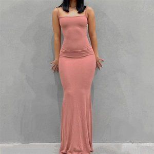 Satin Slip Sleeveless  Maxi Dress Bodycon